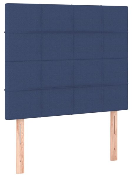Krevet s oprugama i madracem plavi 90 x 190 cm od tkanine - Plava / 90 x 190 cm