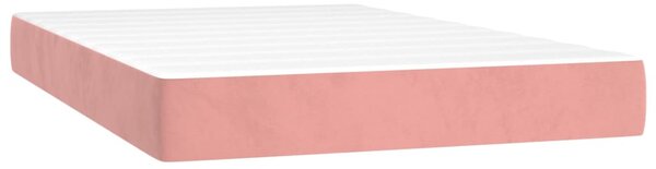Box spring krevet s madracem ružičasti 120 x 200 cm baršunasti - Ružičasta / 120 x 200 cm
