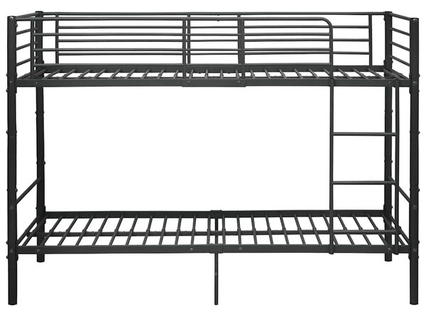 Krevet na kat crni metalni 90 x 200 cm - Crna / N/A