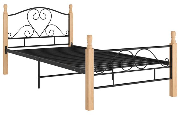 Okvir kreveta crni metalni 90 x 200 cm - Crna / 90 x 200 cm