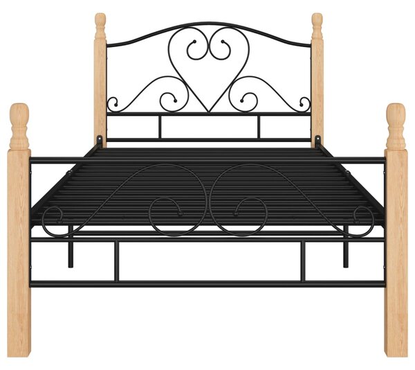 Okvir kreveta crni metalni 90 x 200 cm - Crna / 90 x 200 cm