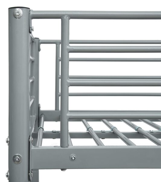 Okvir za krevet na kat sivi metalni 140 x 200 / 90 x 200 cm - Siva / N/A