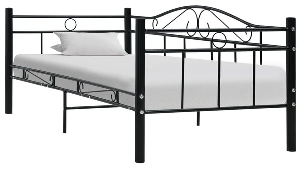 Okvir za dnevni ležaj crni metalni 90 x 200 cm - Crna / N/A