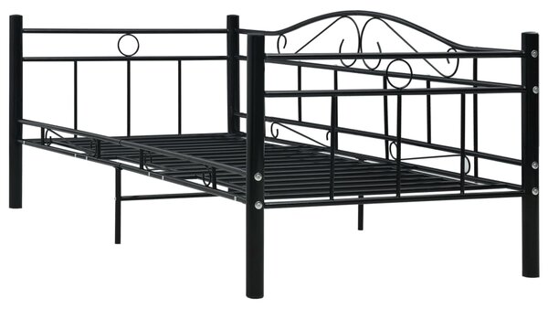 Okvir za dnevni ležaj crni metalni 90 x 200 cm - Crna / N/A