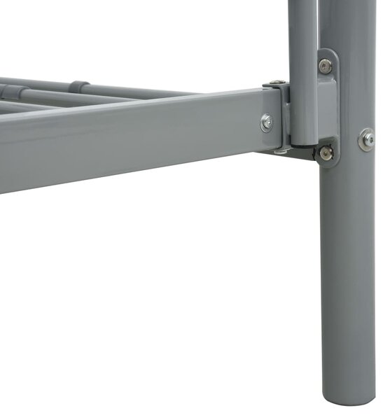 Okvir za krevet na kat sivi metalni 140 x 200 / 90 x 200 cm - Siva / N/A