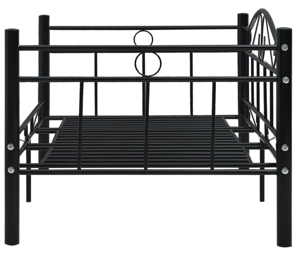 Okvir za dnevni ležaj crni metalni 90 x 200 cm - Crna / N/A