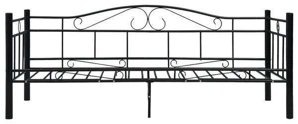 Okvir za dnevni ležaj crni metalni 90 x 200 cm - Crna / N/A