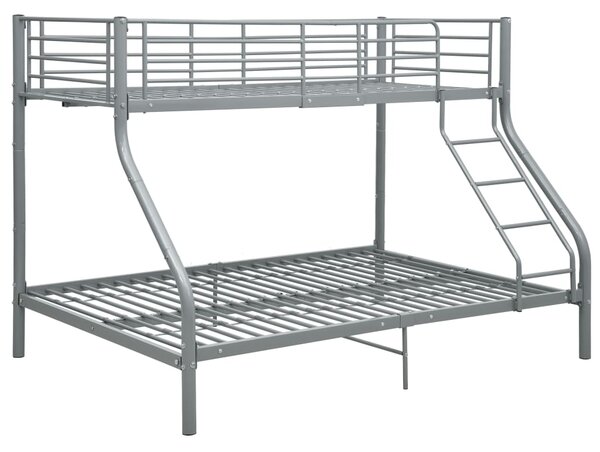 Okvir za krevet na kat sivi metalni 140 x 200 / 90 x 200 cm - Siva / N/A