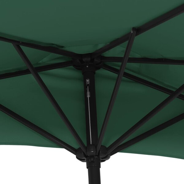 Balkonski suncobran s aluminijskom šipkom 270 x 144 cm zeleni - Zelena / N/A