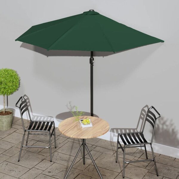 Balkonski suncobran s aluminijskom šipkom 270 x 144 cm zeleni - Zelena / N/A