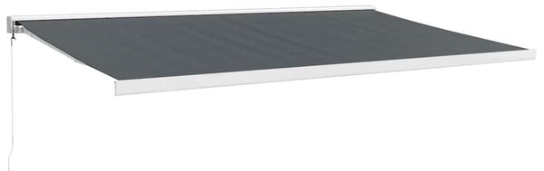 Tenda na uvlačenje antracit 5 x 3 m od tkanine i aluminija - Antracitno siva / 5 x 3 m