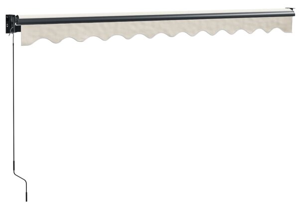 Tenda na uvlačenje krem 3,5 x 2,5 m od tkanine i aluminija - Krema / 3.5 x 2.5 m