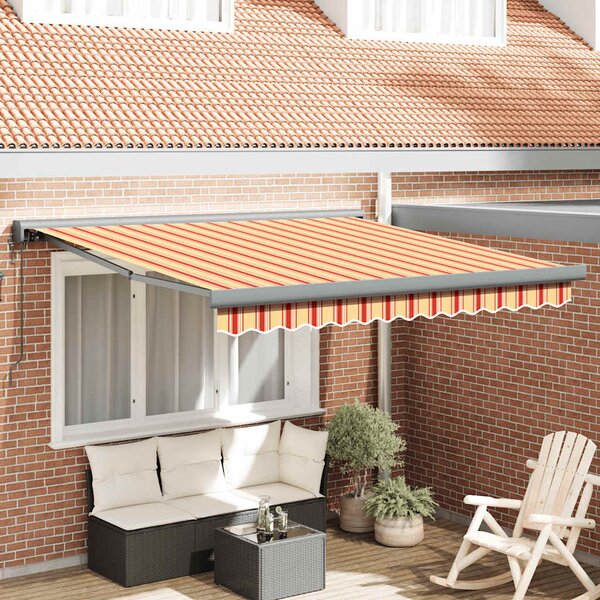 Tenda na uvlačenje žuto-bijela 3 x 2,5 m od tkanine i aluminija - Žuta / 3 x 2.5 m
