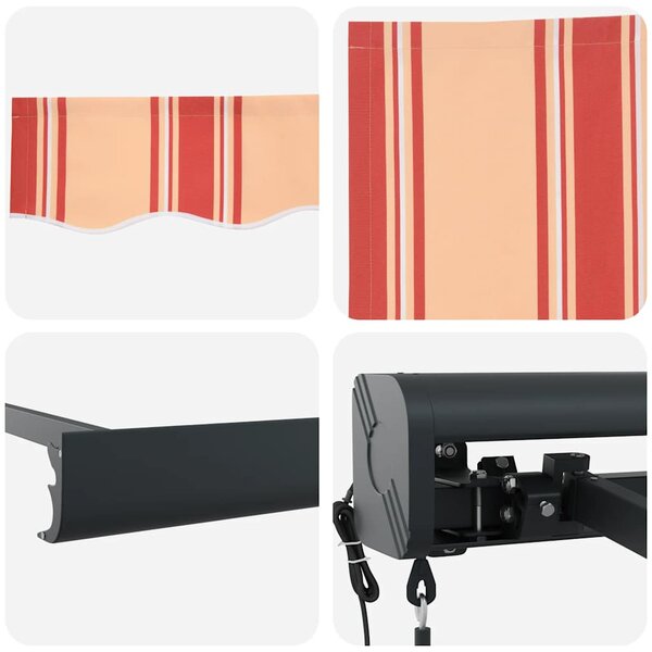 Tenda na uvlačenje žuto-bijela 3 x 2,5 m od tkanine i aluminija - Žuta / 3 x 2.5 m