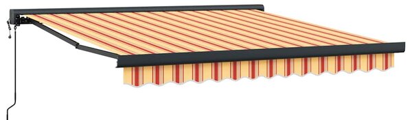 Tenda na uvlačenje žuto-bijela 3 x 2,5 m od tkanine i aluminija - Žuta / 3 x 2.5 m
