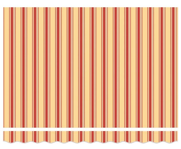 Tenda na uvlačenje žuto-bijela 3 x 2,5 m od tkanine i aluminija - Žuta / 3 x 2.5 m