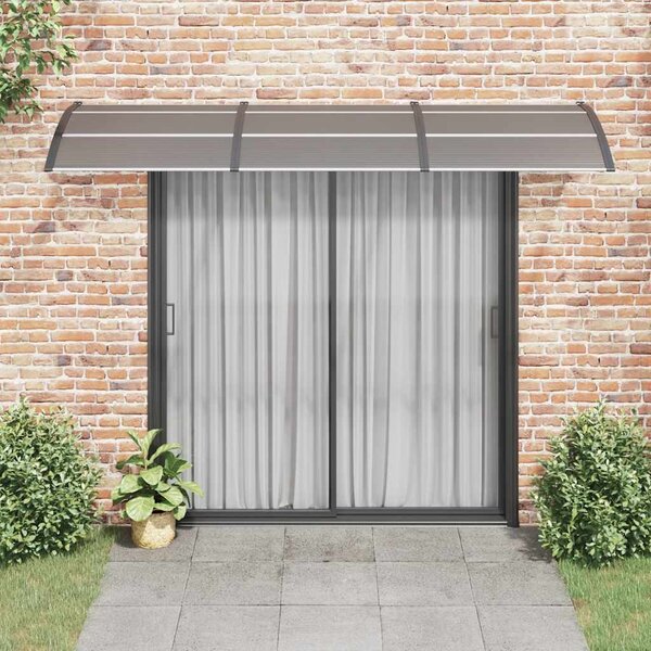 Nadstrešnica za vrata crna 300 x 75 cm polikarbonatna - Crna / 300 x 75 cm