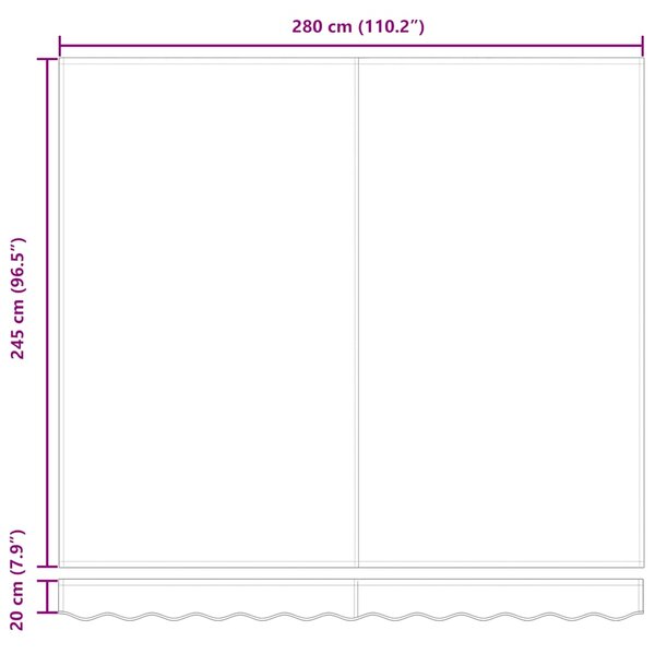 Tenda na uvlačenje narančasto-smeđa 3x2,5 m tkanina i aluminij - Narančasta / 3 x 2.5 m
