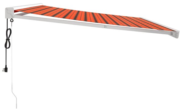 Tenda na uvlačenje narančasto-smeđa 4 x 3 m tkanina i aluminij - Narančasta / 4 x 3 m