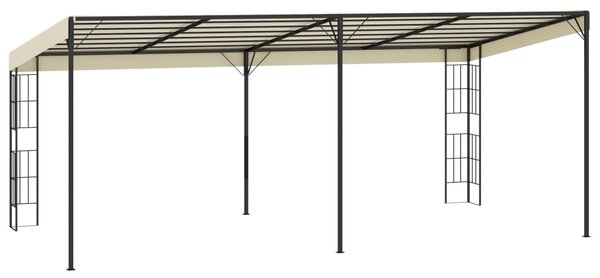 Zidna sjenica 3 x 6 m krem od tkanine - Krema / 3 x 6 m