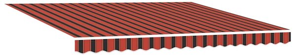 Tenda na uvlačenje narančasto-smeđa 4 x 3 m tkanina i aluminij - Šarena / 4 x 3 m