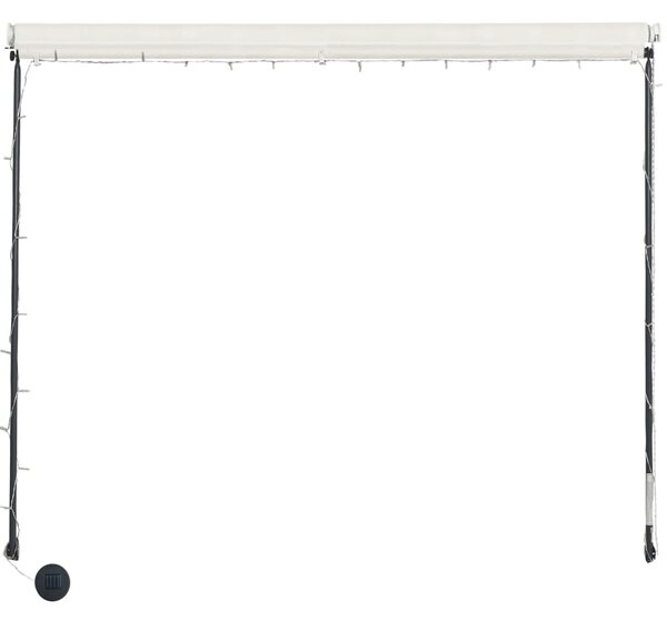 Tenda na uvlačenje s LED svjetlima 300 x 150 cm krem - Krema / 300 x 150 cm