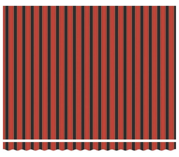 Tenda na uvlačenje narančasto-smeđa 4 x 3 m tkanina i aluminij - Šarena / 4 x 3 m