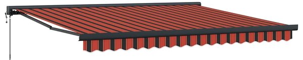 Tenda na uvlačenje narančasto-smeđa 4 x 3 m tkanina i aluminij - Šarena / 4 x 3 m