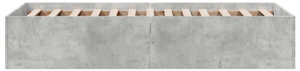 Okvir kreveta boja betona 100x200 cm od konstruiranog drva - Siva / 100 x 200 cm