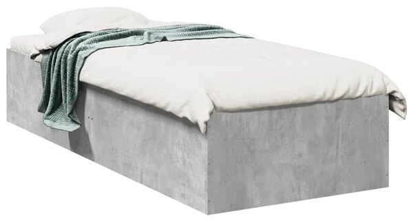 Okvir kreveta boja betona 100x200 cm od konstruiranog drva - Siva / 100 x 200 cm