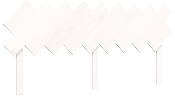 Krevet za starije s uzglavljem bijeli bračni od masivnog drva - Bijela / 180 x 200 cm
