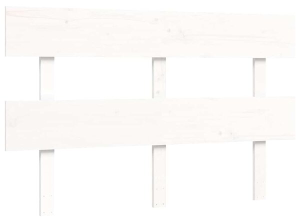 Krevet za starije s uzglavljem bijeli mali bračni masivno drvo - Bijela / 120 x 190 cm