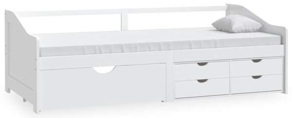 Trosjed/ležaj s ladicama bijeli 90 x 200 cm od masivne borovine - Bijela / N/A