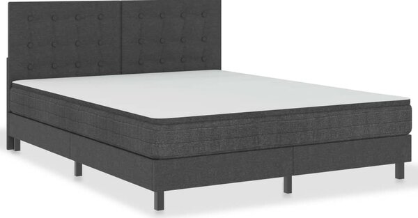 Krevet od tkanine s oprugama tamnosivi 180 x 200 cm - Siva / 180 x 200 cm