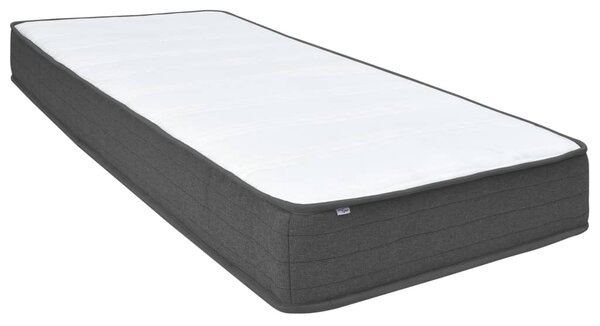 Krevet od tkanine s oprugama tamnosivi 100 x 200 cm - Siva / 100 x 200 cm