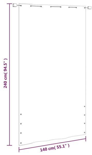 Balkonski zastor svjetlozeleni 140 x 240 cm od tkanine Oxford - Zelena / 140 x 240 cm
