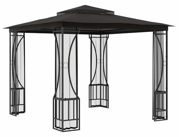 Sjenica s mrežama 300 x 300 x 265 cm antracit - Antracitno siva / 300 x 300 x 265 cm