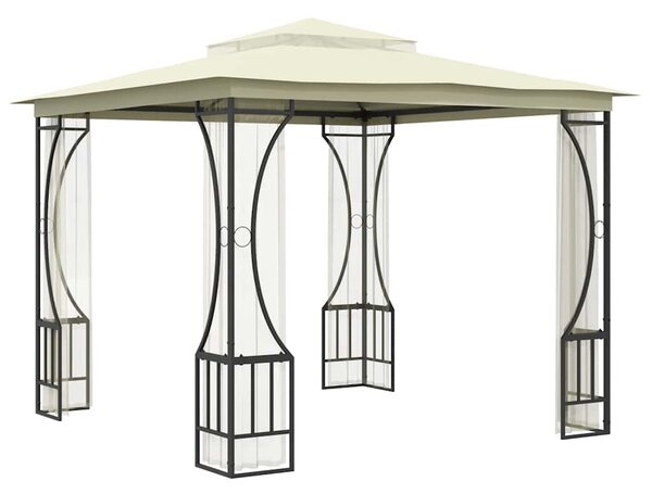 Sjenica s mrežama 300 x 300 x 265 cm krem - Krema / 300 x 300 x 265 cm