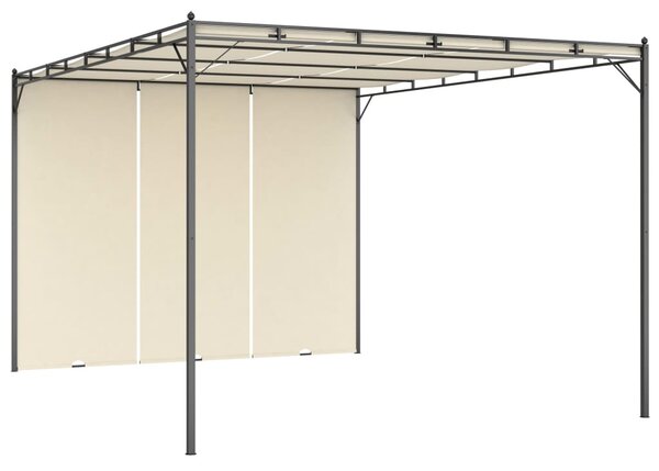 Vrtna sjenica s bočnim zastorom 4 x 3 x 2,25 m krem - Krema / 4 x 3 x 2.25 m