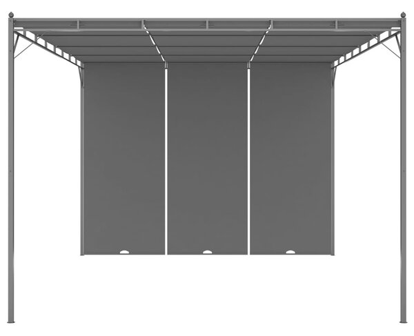 Vrtna sjenica s bočnim zastorom 4 x 3 x 2,25 m antracit - Antracitno siva / 4 x 3 x 2.25 m