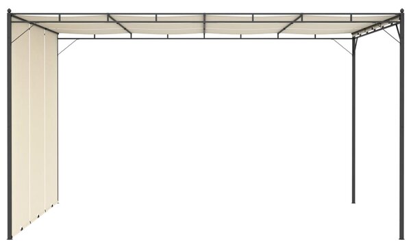 Vrtna sjenica s bočnim zastorom 4 x 3 x 2,25 m krem - Krema / 4 x 3 x 2.25 m