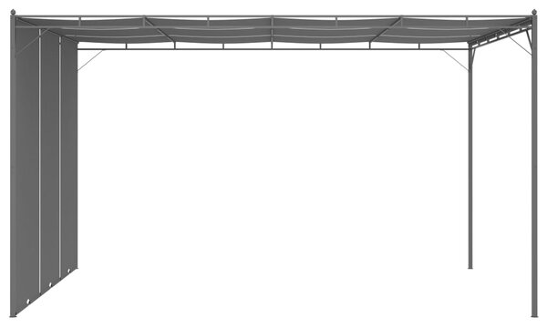 Vrtna sjenica s bočnim zastorom 4 x 3 x 2,25 m antracit - Antracitno siva / 4 x 3 x 2.25 m