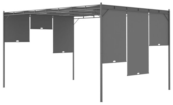 Vrtna sjenica s bočnim zastorom 4 x 3 x 2,25 m antracit - Antracitno siva / 4 x 3 x 2.25 m