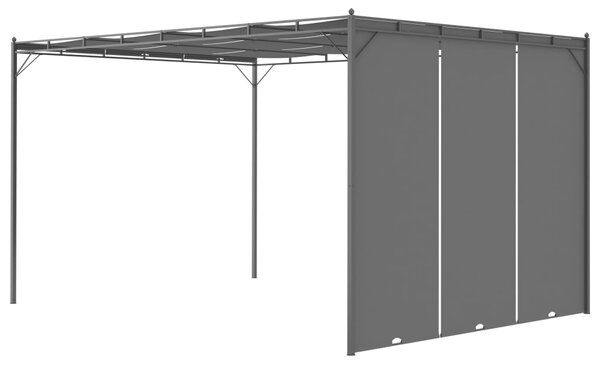 Vrtna sjenica s bočnim zastorom 4 x 3 x 2,25 m antracit - Antracitno siva / 4 x 3 x 2.25 m