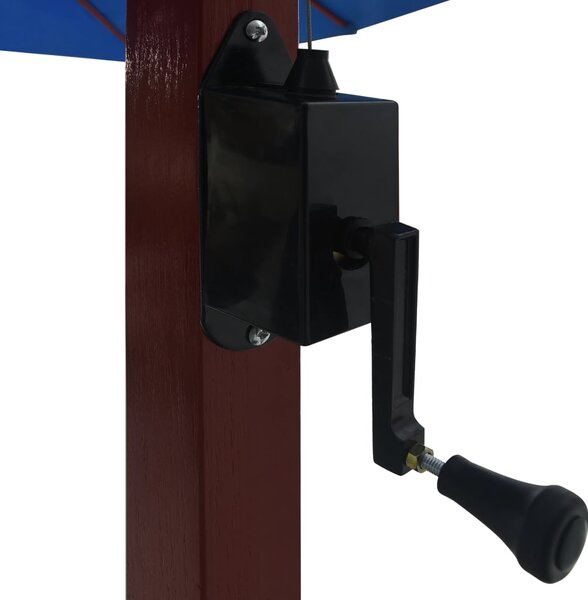 Viseći suncobran s drvenim stupom 400 x 300 cm plavi - Plava / N/A