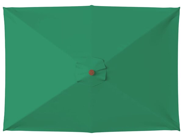 Vanjski suncobran s drvenim stupom 150 x 200 cm zeleni - Zelena / N/A