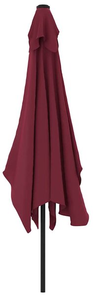 Vanjski suncobran s metalnim stupom 300 x 200 cm bordo - Crvena / N/A