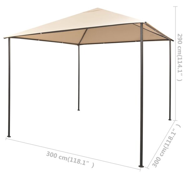 Sjenica/paviljon/šator/nadstrešnica 3 x 3 m čelični bež - Bež / 3 x 3 m