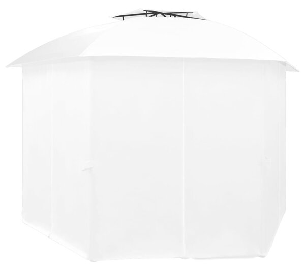 Vrtni šator sa zavjesama 360 x 312 x 265 cm bijeli 180 g/m² - Bijela / N/A