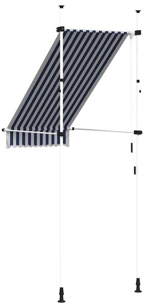 Tenda na ručno uvlačenje 100 cm plavo-bijela prugasta - Plava / N/A